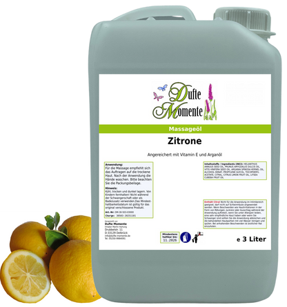 Produktfoto Massageöl 3 Liter Zitrone