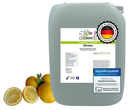 Dampfbad-Emulsion Zitrone | Gebrauchsfertig & DVN-Zertifiziert für Dein Home-Spa | 3L, 5L, 10L