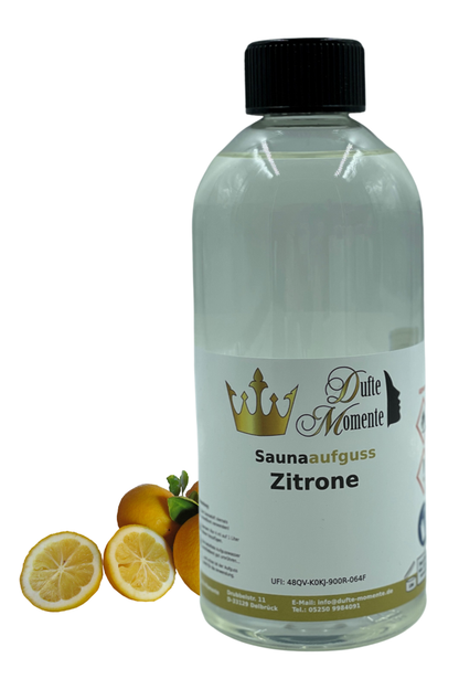 Zitrone Saunaaufguss-Konzentrat | 250 ml – 3 L | Frisch & Belebend