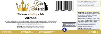 Zitrone - 500g Salz Körperpeeling, mit BIO-Meersalz
