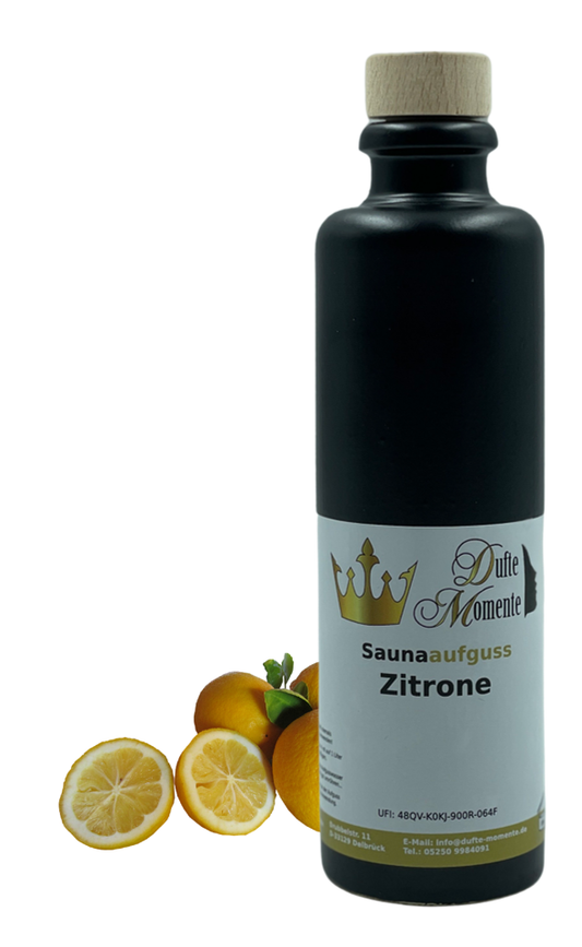 Saunaduft Konzentrat Flasche aus Steinzeug  200 ml Zitrone