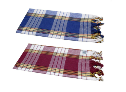 Zwei Hamantücher - Blau, Rot